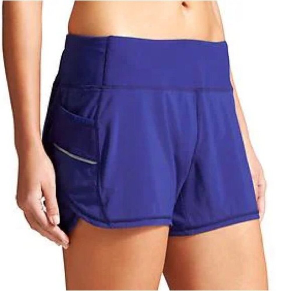 ATHLETA Ready Set Go Lined Running Shorts Purple ** Medium ** EUC!!